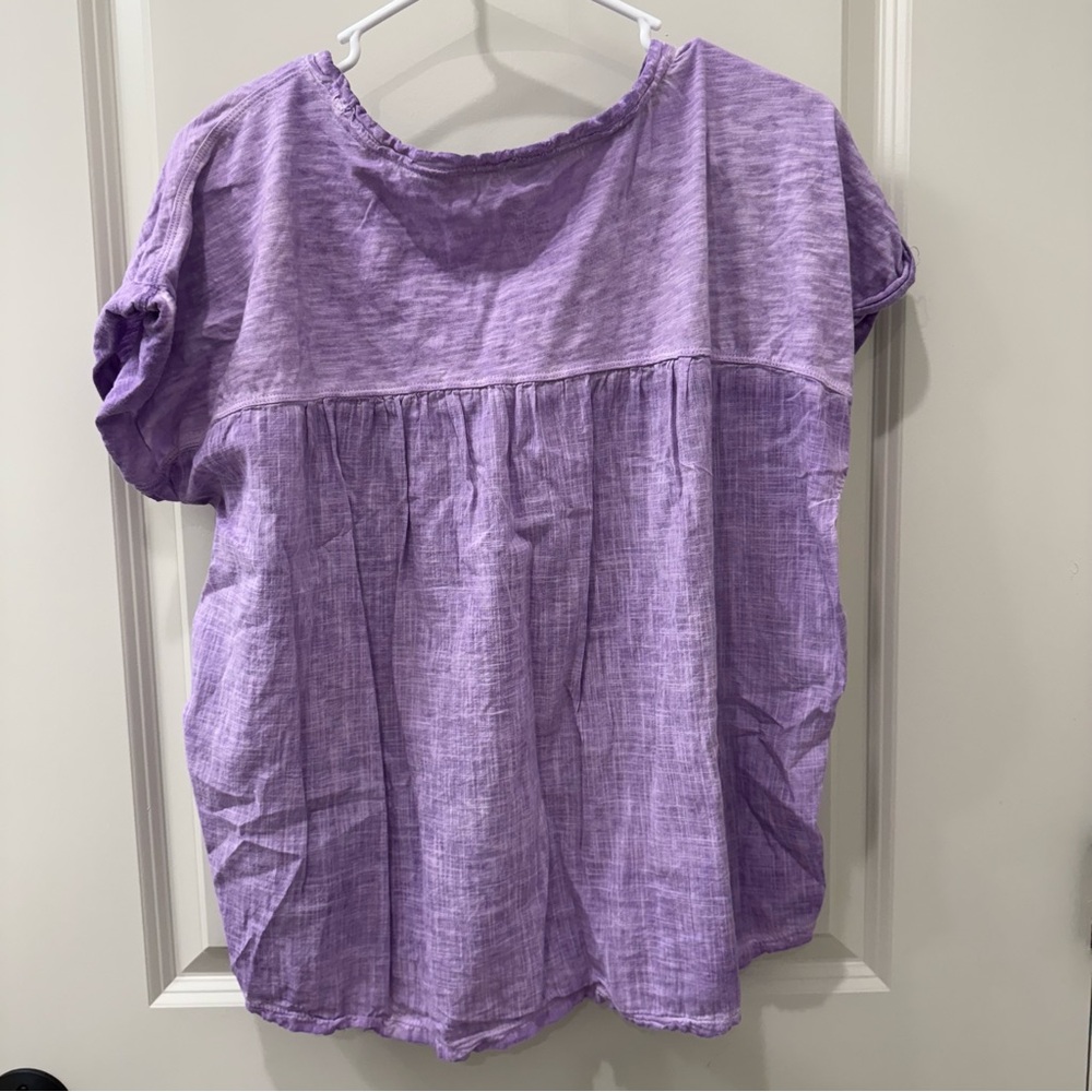 Pilcro Purple Heather Short Sleeve Tee Small Anthropologie Soft - Picture 6 of 6